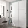 Armoire avec 2 portes coulissantes - Coloris blanc - AR81001