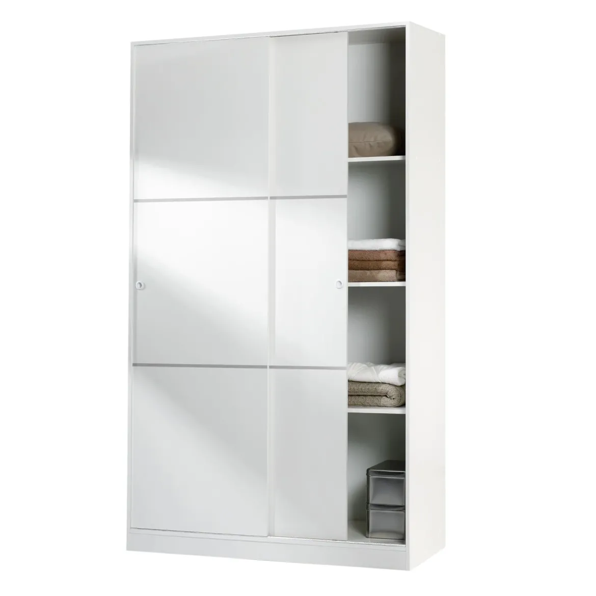Armoire avec 2 portes coulissantes - Coloris blanc - AR81001