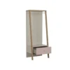Armoire enfant portant à vêtements 1 tiroir en bois imitation chêne blanchi - PO5058