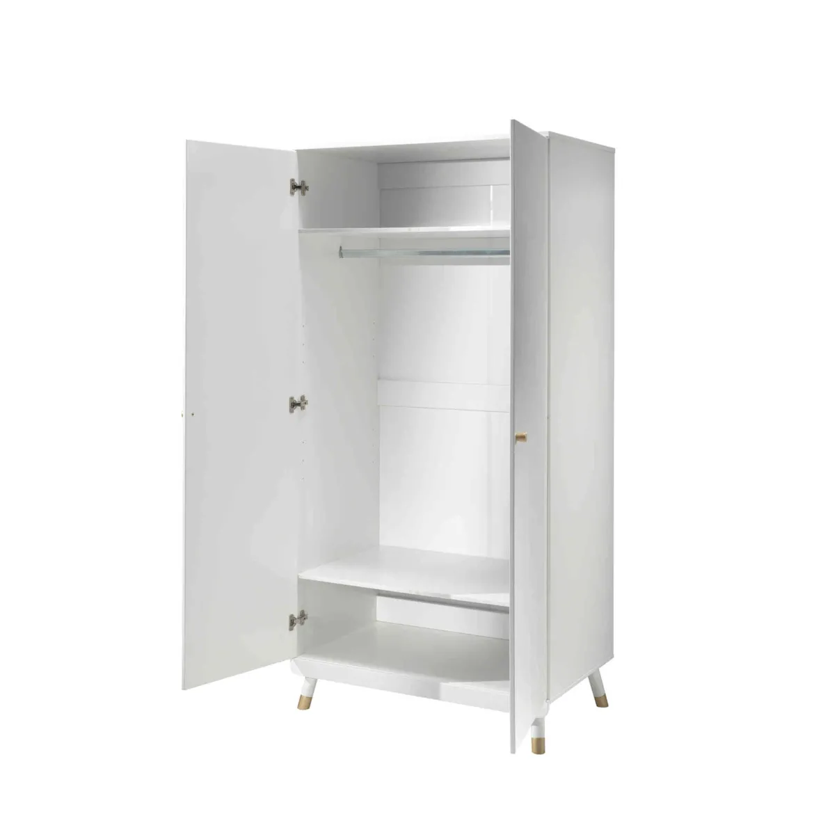 Armoire enfant 2 portes en bois blanc - AR2035