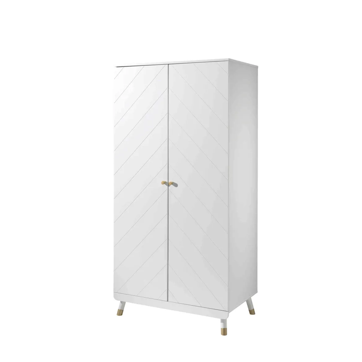 Armoire enfant 2 portes en bois blanc - AR2035