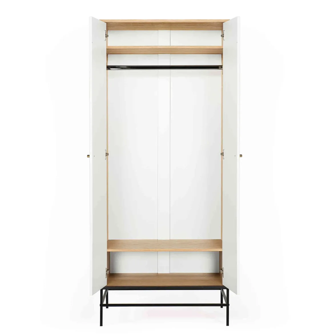 Armoire 2 portes en bois avec pieds en acier - BI0049