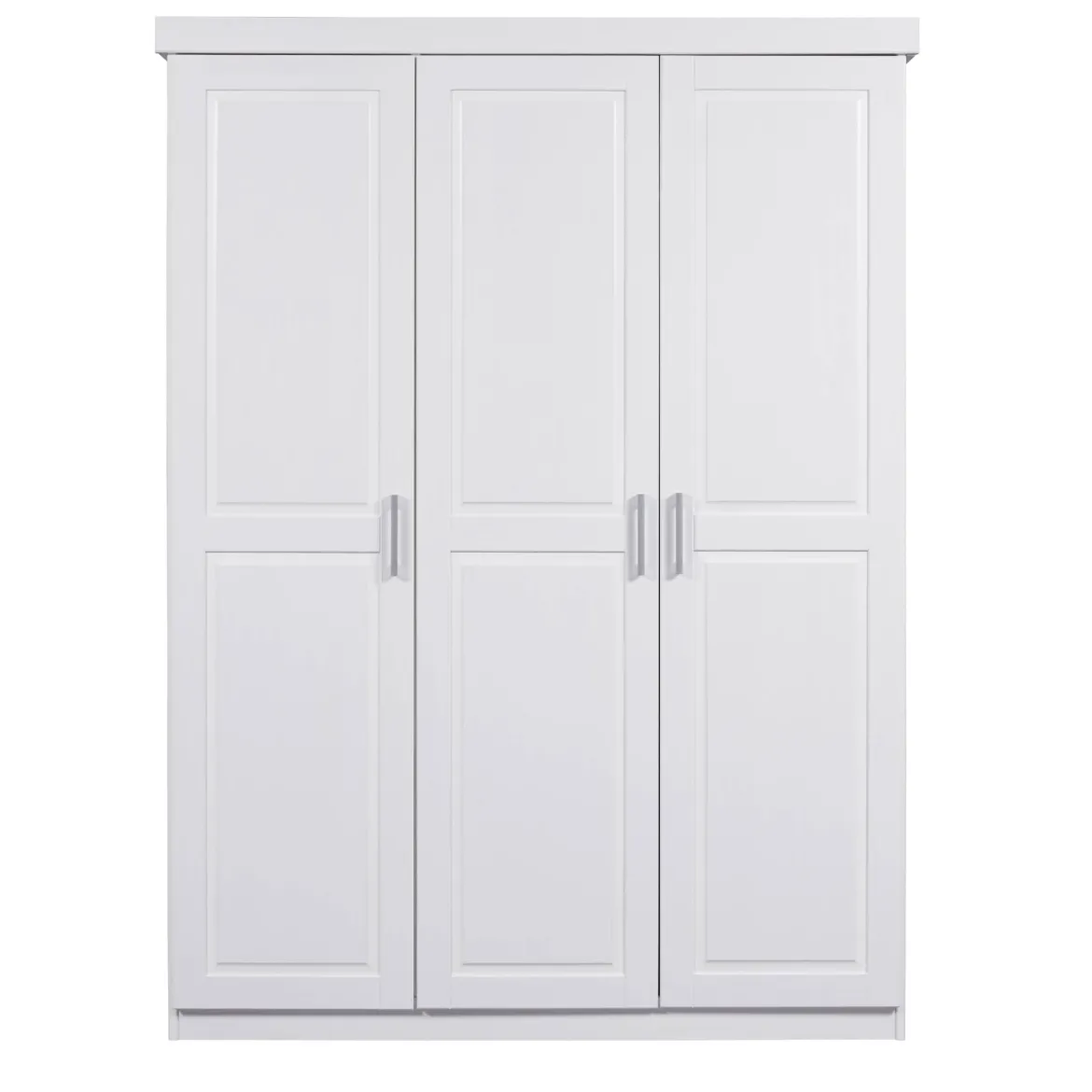 Armoire 3 portes en bois massif blanc - AR12023