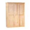 Armoire 3 portes en bois massif chêne clair - AR12043
