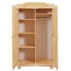 Armoire 2 portes en bois massif chêne clair - AR12042