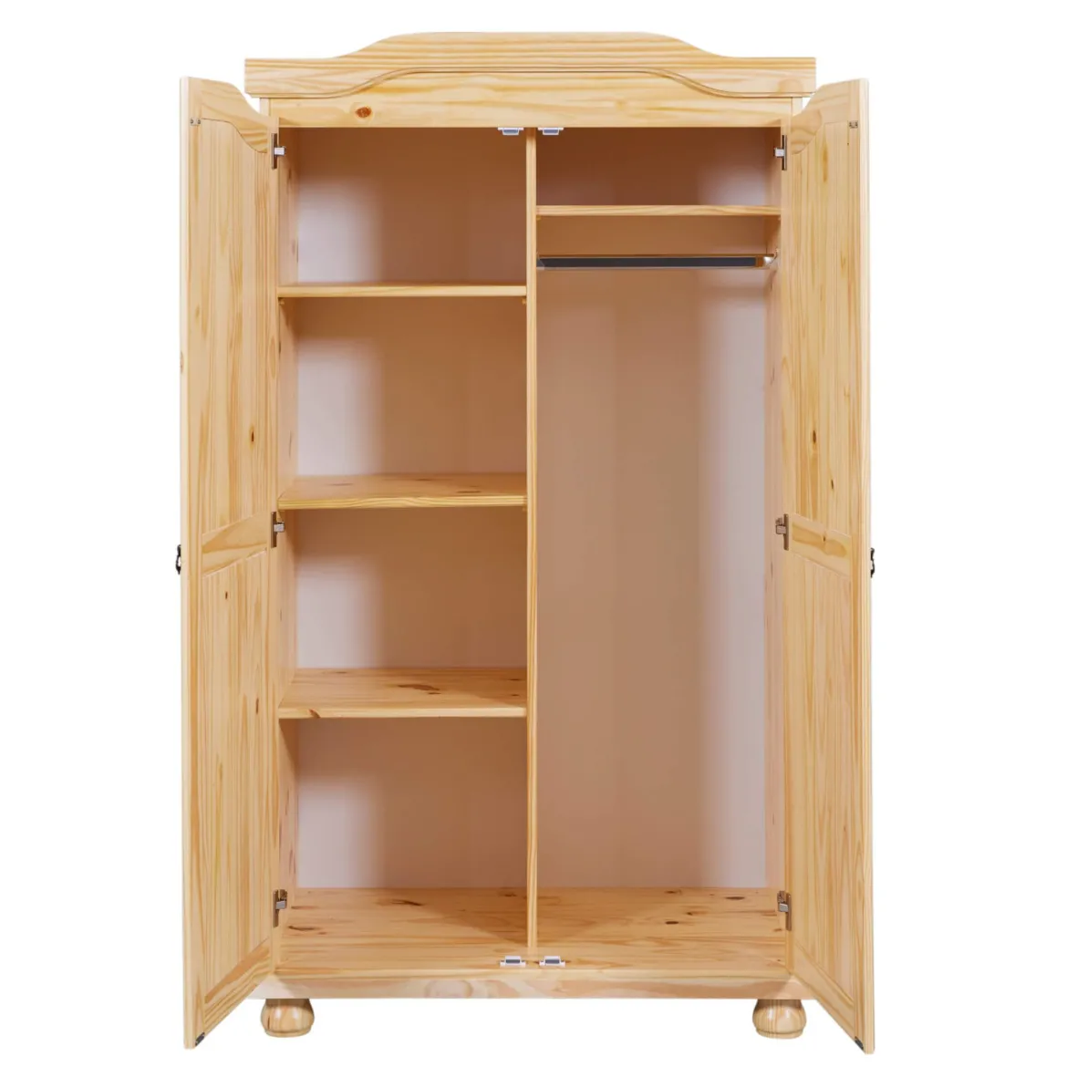Armoire 2 portes en bois massif chêne clair - AR12042