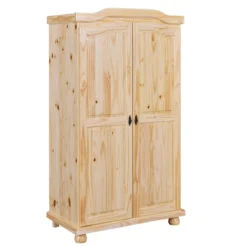 Armoire 2 portes en bois massif chêne clair - AR12042