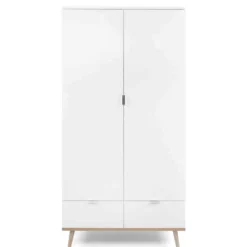 Armoire 2 portes 2 tiroirs blanc - AR7781