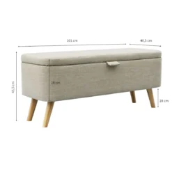 Banc de lit avec coffre de rangement - BA17024