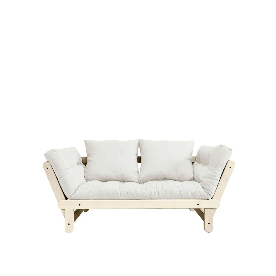 Banquette ajustable BEAT en pin massif naturel matelas inclus 75x200