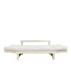 Banquette ajustable BEAT en pin massif naturel matelas inclus 75x200