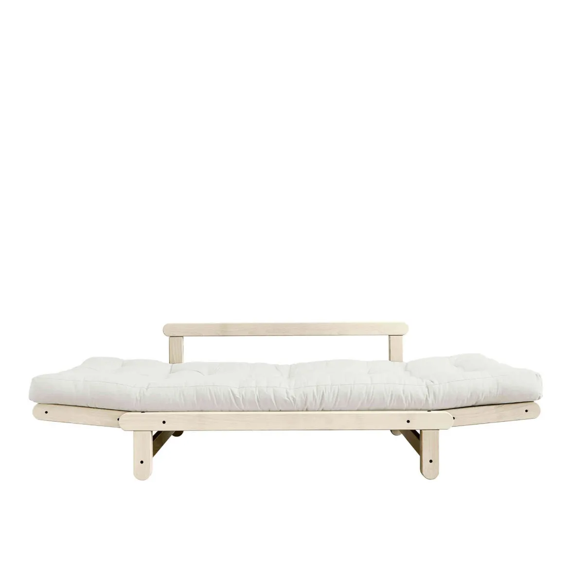 Banquette ajustable BEAT en pin massif naturel matelas inclus 75x200