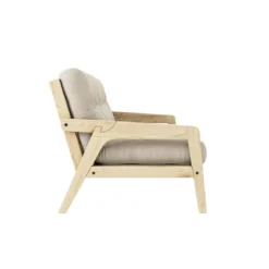Banquette ajustable GRAB en pin massif naturel avec matelas futon 130x190