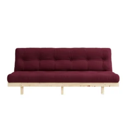 Banquette ajustable LEAN en pin massif naturel avec matelas futon 130x190