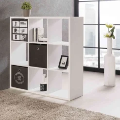 Bibliothèque 9 cases en bois - BI7078