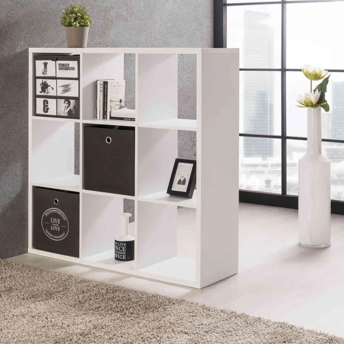 Bibliothèque 9 cases en bois - BI7078