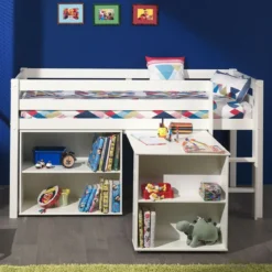 Bibliothèque pour lit mezzanine 90x200 blanc - Terre de Nuit