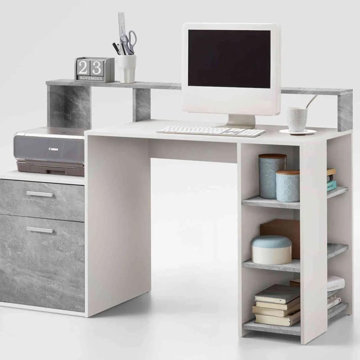 Bureau avec rangements en bois - BU13021