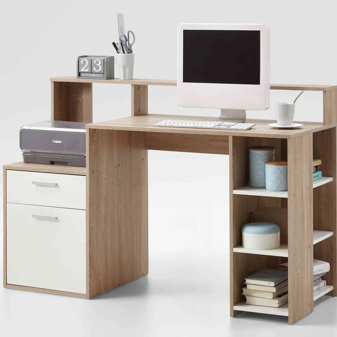 Bureau avec rangements en bois - BU13021