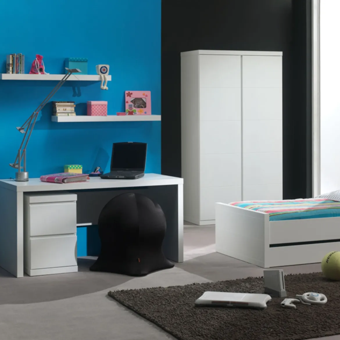 Bureau blanc laqué BU2007