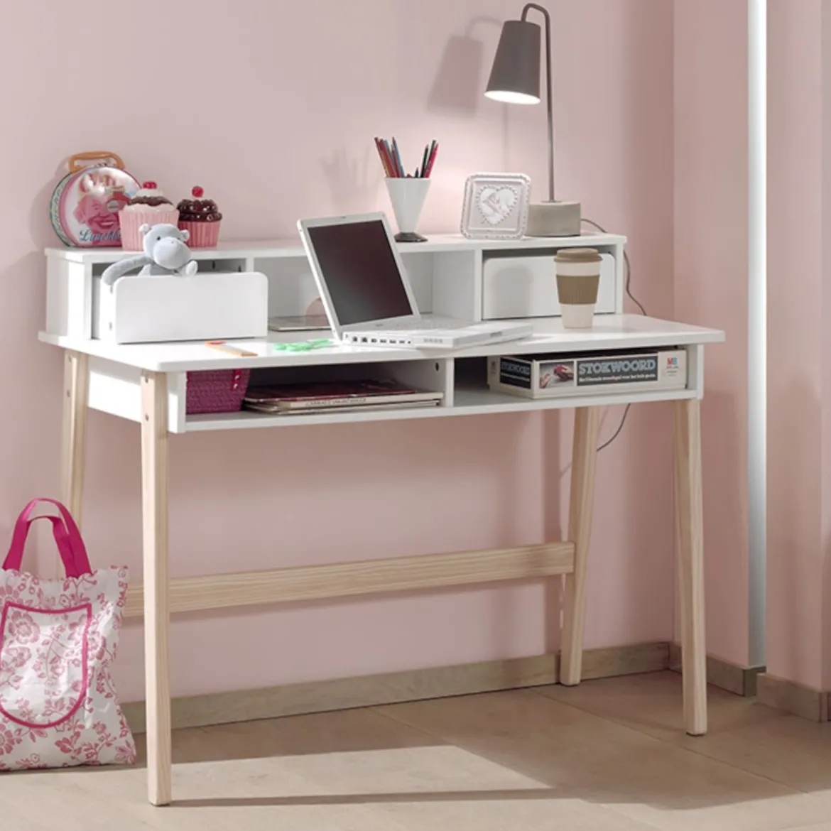 Bureau blanc laqué - Terre de Nuit