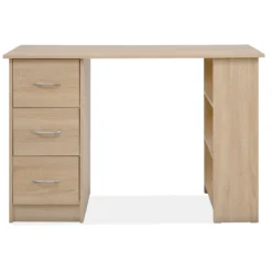 Bureau bois avec tiroirs et étagère