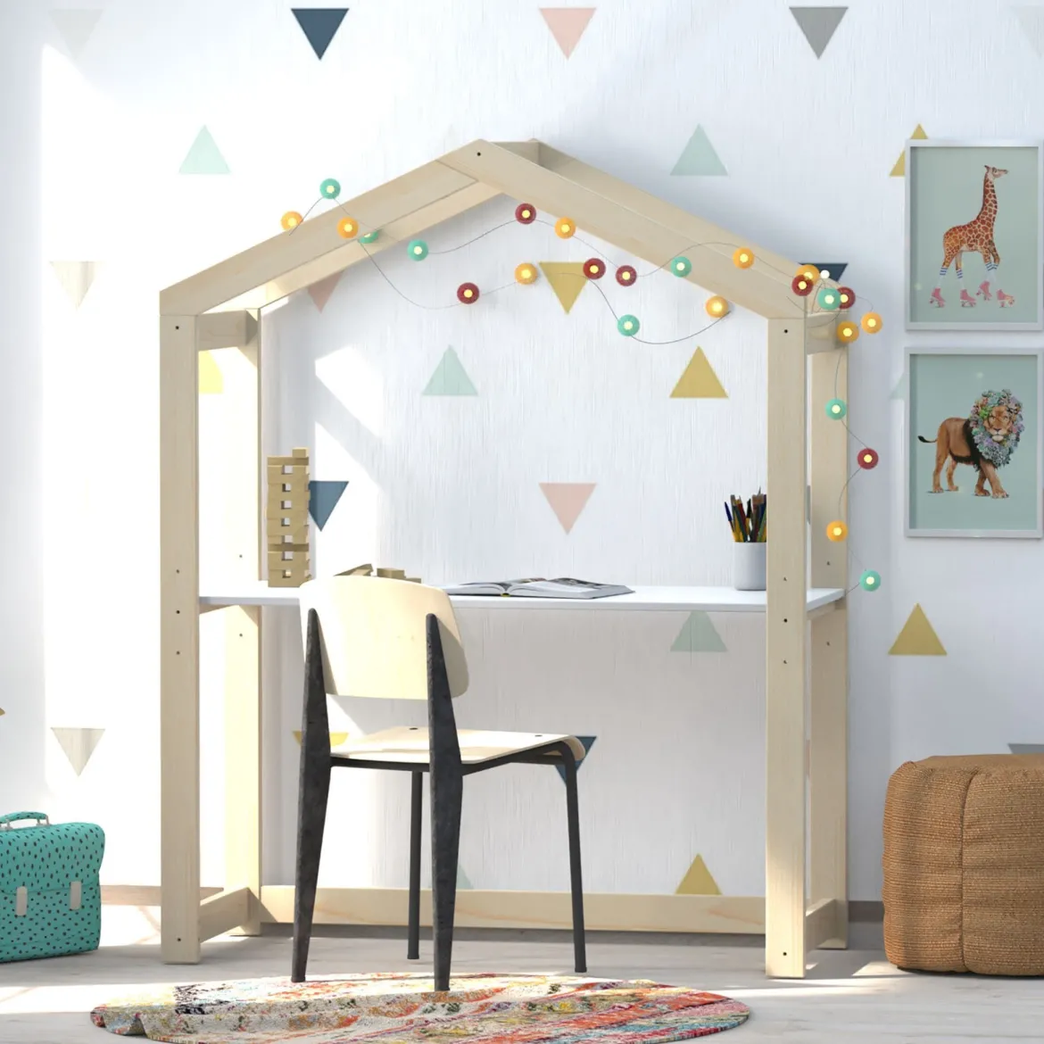 Bureau cabane réglable 3 hauteurs - BU14055