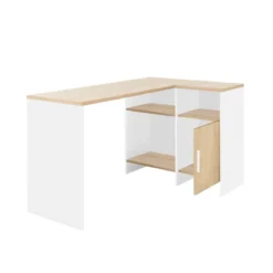 Bureau d'angle en bois imitation châtaignier - BU5040