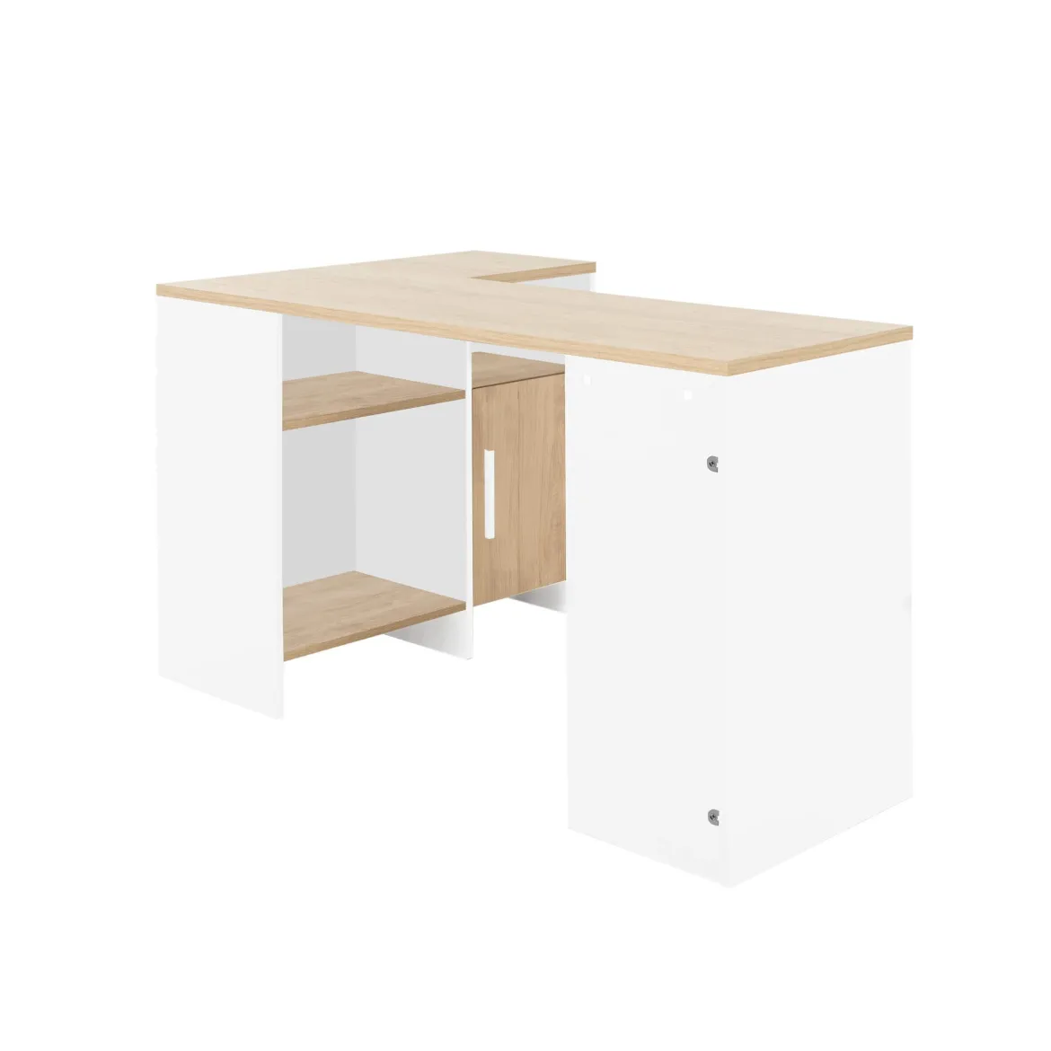 Bureau d'angle en bois imitation châtaignier - BU5040