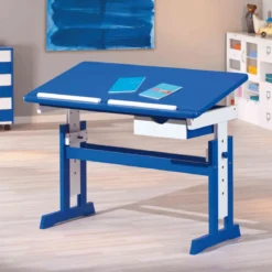 Bureau enfant à plan inclinable + tiroir en bois - BU12058