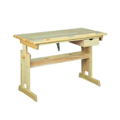 Bureau enfant à plan inclinable + tiroir en bois - BU12058