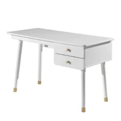 Bureau enfant 2 tiroirs en bois blanc - BU2035