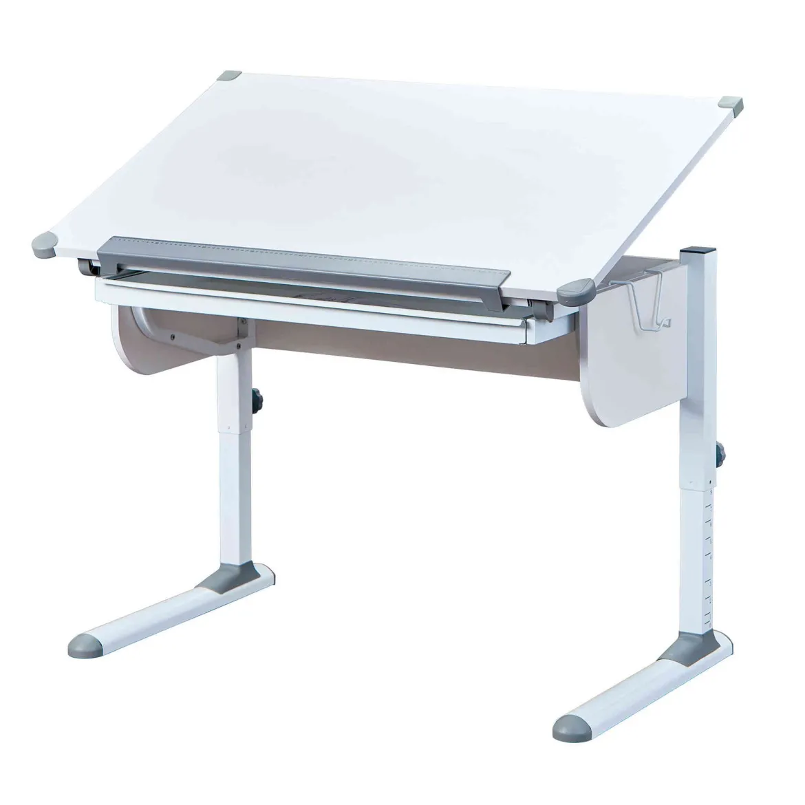 Bureau enfant évolutif à plan inclinable en bois blanc - BU12064
