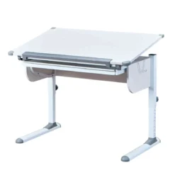 Bureau enfant évolutif à plan inclinable en bois blanc - BU12064