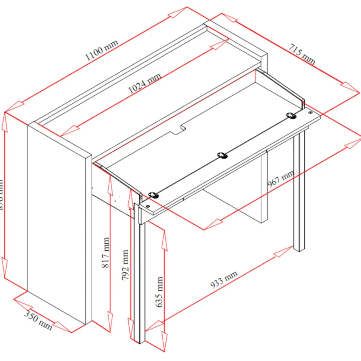Bureau extensible - BU0065