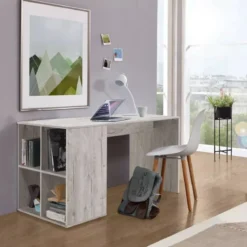 Bureau 4 niches en bois - BU13019