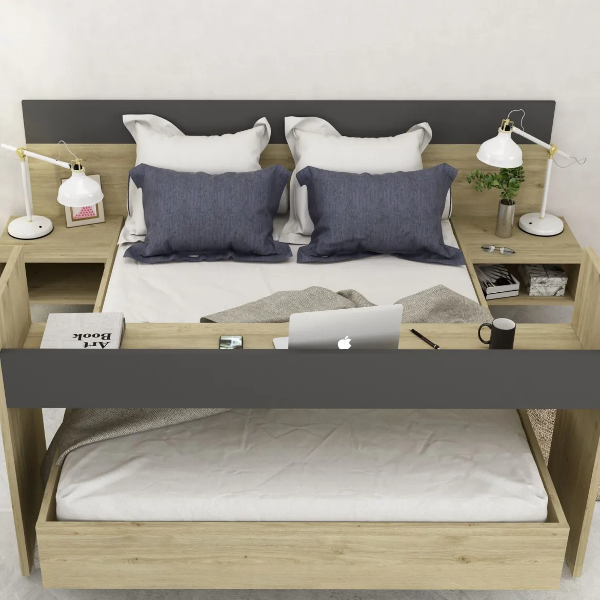 Bureau à roulettes en bois - BU9034