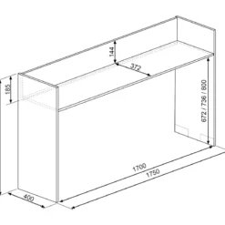 Bureau à roulettes en bois - BU9034