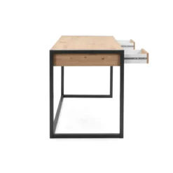 Bureau 2 tiroirs en bois imitation chêne - BU7109