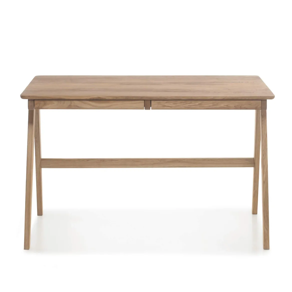 Bureau 2 tiroirs en bois massif chêne clair - BU16008