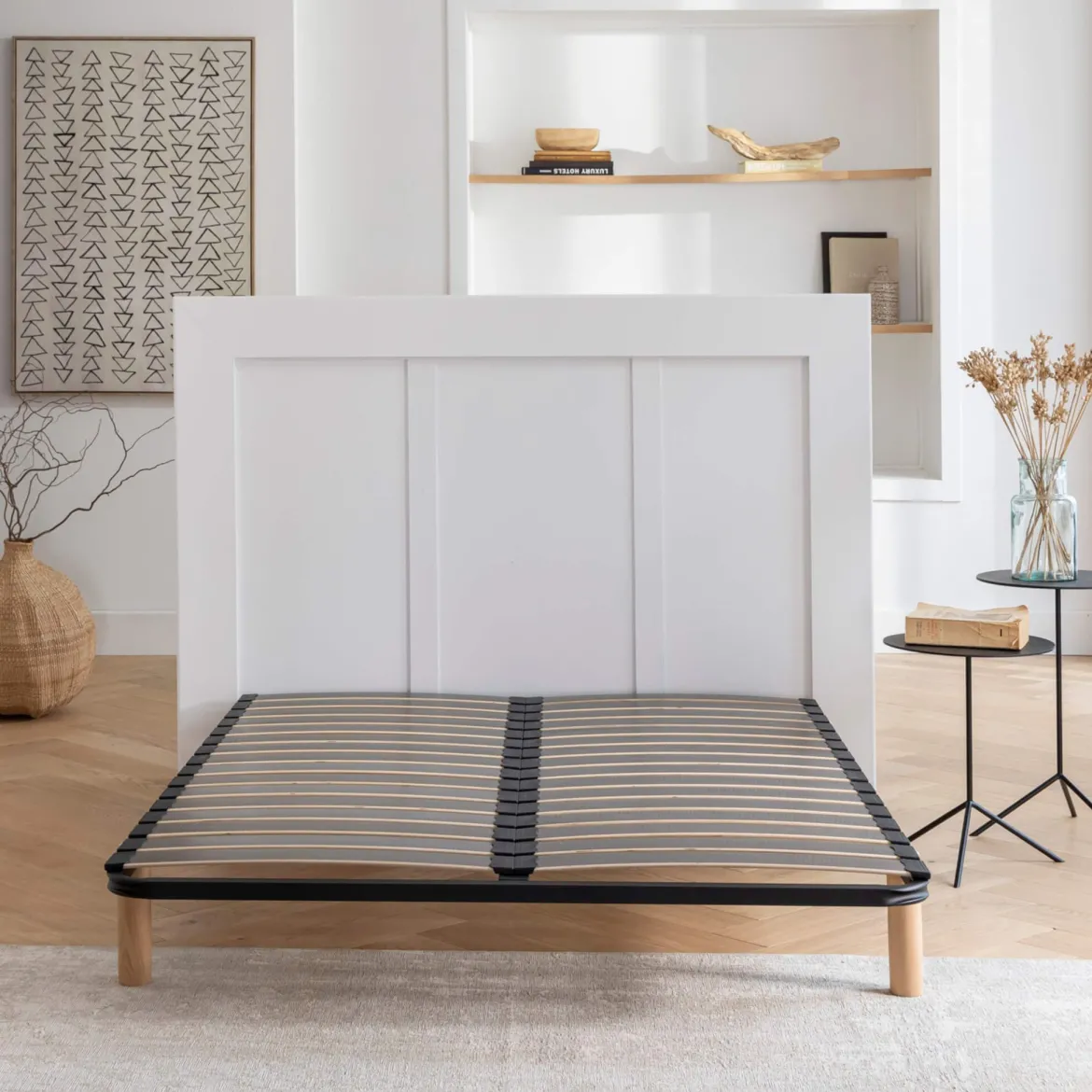 Cadre à lattes resserrées compatible matelas ressorts - SOMEO
