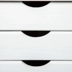 Caisson 6 tiroirs pin massif vernis blanc