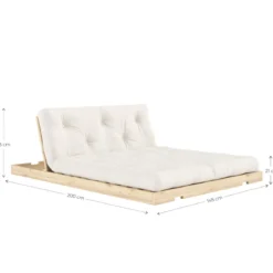 Canapé convertible en pin massif avec futon FLIP