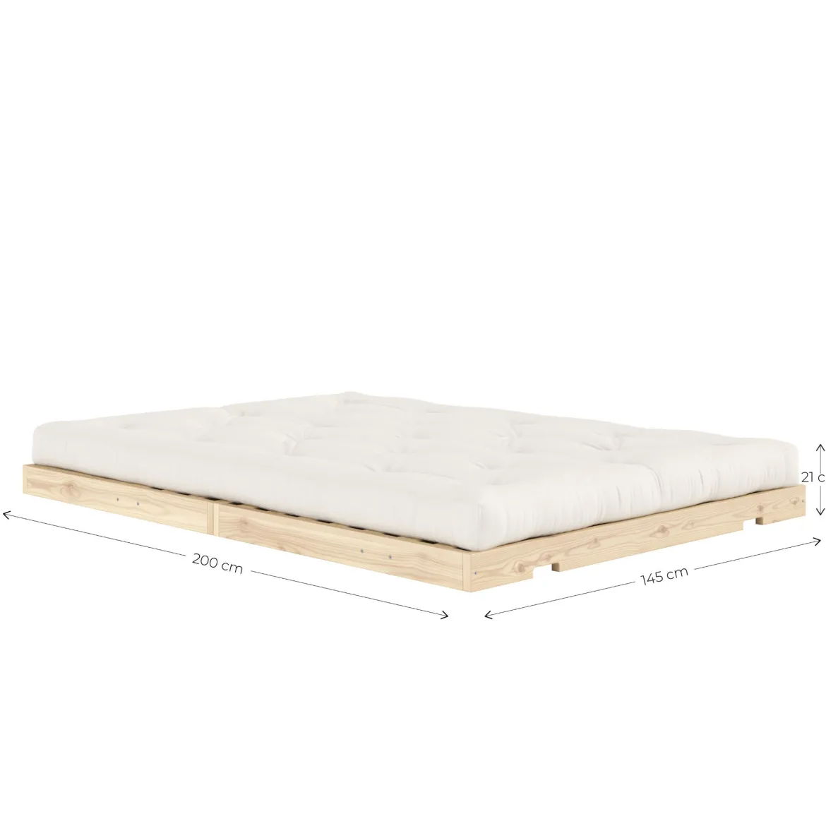 Canapé convertible en pin massif avec futon FLIP