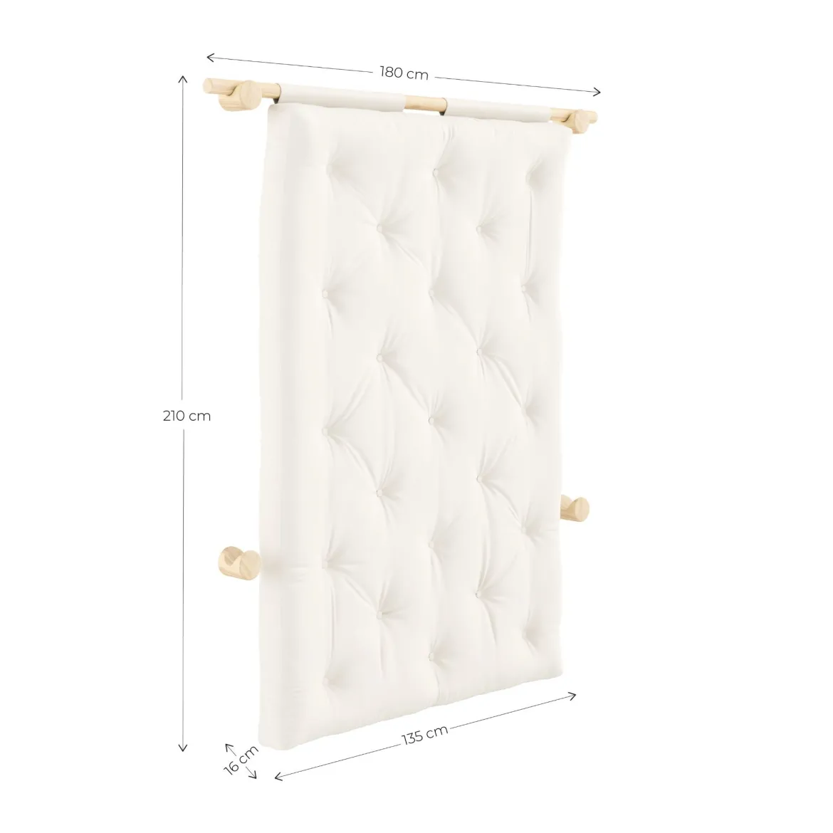 Canapé convertible futon HOOKED 135x200