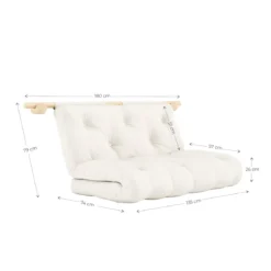 Canapé convertible futon HOOKED 135x200