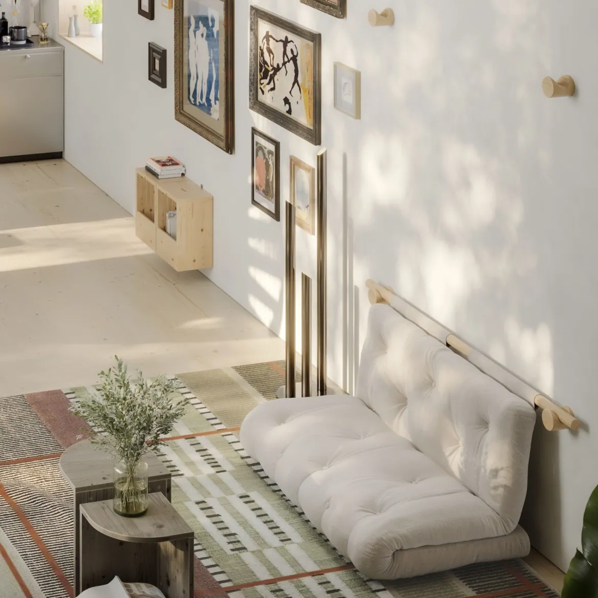 Canapé convertible futon HOOKED 135x200