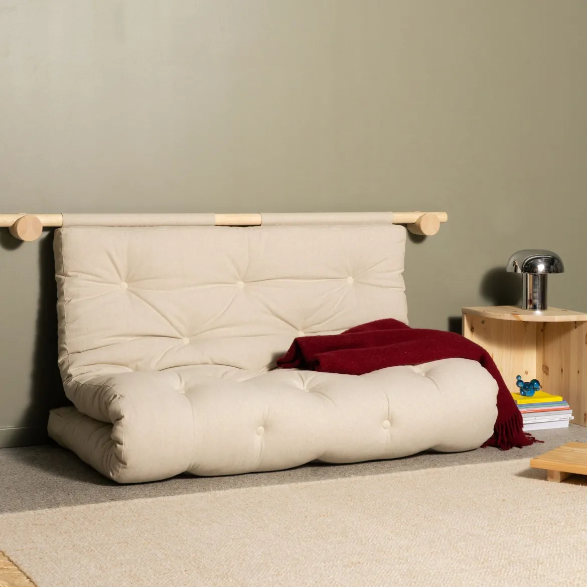 Canapé convertible futon HOOKED 135x200