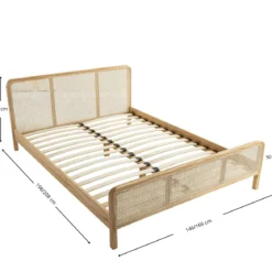 Chambre lit cannage avec commode ANNA