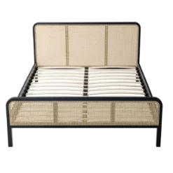 Chambre lit cannage avec commode ANNA